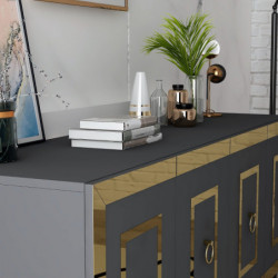 Aparador Karya Antracita Oro Practica Hogar