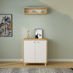 Recibidor Nisa-L1186 roble blanco Practica Hogar