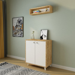 Recibidor Nisa-L1186 roble blanco Practica Hogar