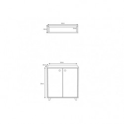 Recibidor Nisa-L1186 roble blanco Practica Hogar