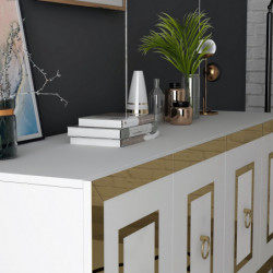 Aparador Karya Blanco Oro Practica Hogar