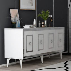 Aparador Karya Blanco Plata Practica Hogar