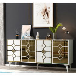 Aparador irmak Blanco Oro Practica Hogar