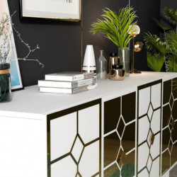Aparador irmak Blanco Oro Practica Hogar