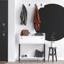 Recibidor Poly blanco negro Practica Hogar