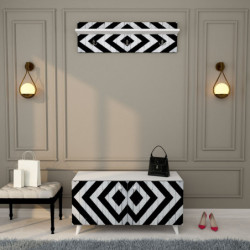 Recibidor Trend-L1313 blanco negro Practica Hogar
