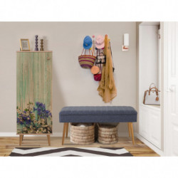 Conjunto de muebles de pasillo Filinta-727-1048 sonomo azul oscuro Practica Hogar