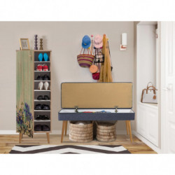 Conjunto de muebles de pasillo Filinta-727-1048 sonomo azul oscuro Practica Hogar
