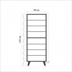 Conjunto de muebles de pasillo Filinta-727-1048 sonomo azul oscuro Practica Hogar