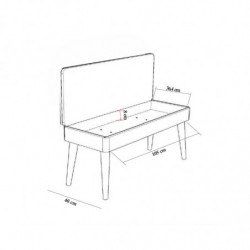 Conjunto de muebles de pasillo Filinta-732 1070 sonomo verde Practica Hogar
