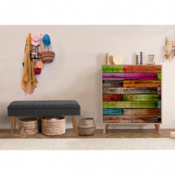 Conjunto de muebles de pasillo Multilux-726-1053 sonoma antracita Practica Hogar