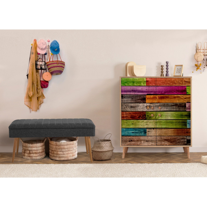 Conjunto de muebles de pasillo Multilux-726-1053 sonoma antracita Practica Hogar Conjunto de muebles de pasillo Multilux-726-1053 sonoma antracita Practica Hogar