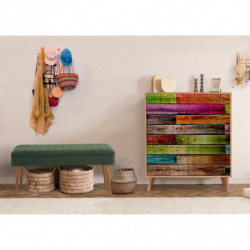 Conjunto de muebles de pasillo Multilux-726-1070 sonomo verde Practica Hogar