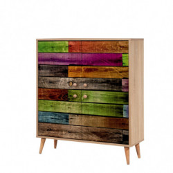 Conjunto de muebles de pasillo Multilux-726-1070 sonomo verde Practica Hogar
