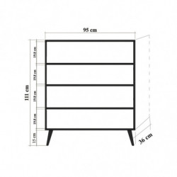 Conjunto de muebles de pasillo Multilux-726-1070 sonomo verde Practica Hogar
