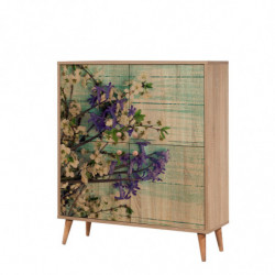 Conjunto de muebles de pasillo Multilux-727-1048 sonomo azul oscuro Practica Hogar