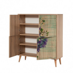 Conjunto de muebles de pasillo Multilux-727-1048 sonomo azul oscuro Practica Hogar
