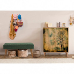 Conjunto de muebles de pasillo Multilux-729-1070 sonomo verde Practica Hogar