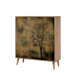 Conjunto de muebles de pasillo Multilux-729-1070 sonomo verde Practica Hogar