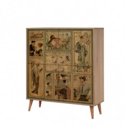 Conjunto de muebles de pasillo Multilux-732 0900 piedra sonomo Practica Hogar
