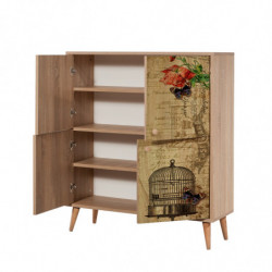 Conjunto de muebles de pasillo Multilux-734-0900 piedra sonomo Practica Hogar