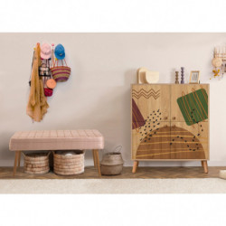 Conjunto de muebles de pasillo Multilux-986-0900 piedra sonomo Practica Hogar