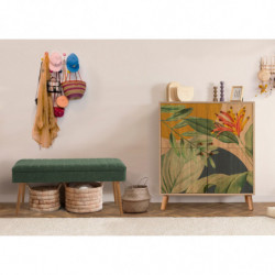Conjunto de muebles de pasillo Multilux sonomo verde Practica Hogar