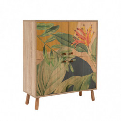 Conjunto de muebles de pasillo Multilux sonomo verde Practica Hogar