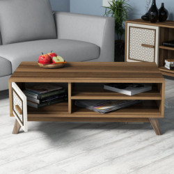 Conjunto de muebles de salón Ayla crema nogal Practica Hogar