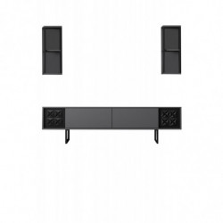 Conjunto de muebles de salón Line Set antracita negro Practica Hogar