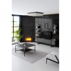 Conjunto de muebles de salón Chrome Line Set antracita negro Practica Hogar