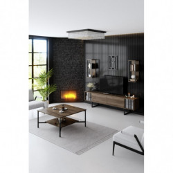 Conjunto de muebles de salón Chrome Line negro nogal Practica Hogar
