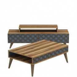 Conjunto de muebles de salón City calcedonia nogal Practica Hogar