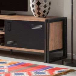Conjunto de muebles de salón Cosmo -TKM.11 pino atlántico negro Practica Hogar