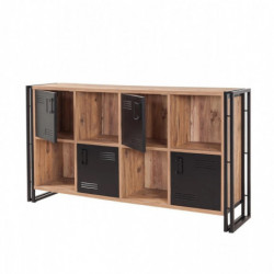 Conjunto de muebles de salón Cosmo -TKM.11 pino atlántico negro Practica Hogar
