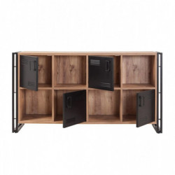 Conjunto de muebles de salón Cosmo -TKM.11 pino atlántico negro Practica Hogar
