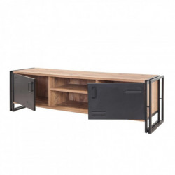 Conjunto de muebles de salón Cosmo -TKM.12 pino atlántico negro Practica Hogar