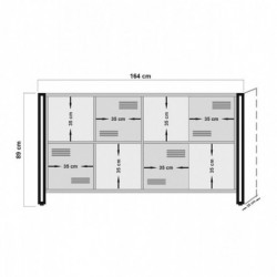 Conjunto de muebles de salón Cosmo -TKM.12 pino atlántico negro Practica Hogar