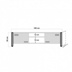 Conjunto de muebles de salón Cosmo -TKM.12 pino atlántico negro Practica Hogar