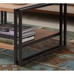 Conjunto de muebles de salón Cosmo -TKM.13 pino atlántico negro Practica Hogar
