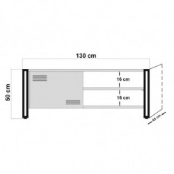 Conjunto de muebles de salón Cosmo -TKM.13 pino atlántico negro Practica Hogar