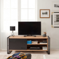 Conjunto de muebles de salón Cosmo -TKM.3 pino atlántico negro Practica Hogar