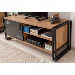 Conjunto de muebles de salón Cosmo -TKM.3 pino atlántico negro Practica Hogar