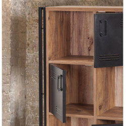 Conjunto de muebles de salón Cosmo -TKM.3 pino atlántico negro Practica Hogar