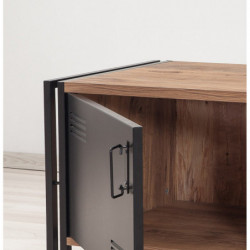 Conjunto de muebles de salón Cosmo -TKM.3 pino atlántico negro Practica Hogar