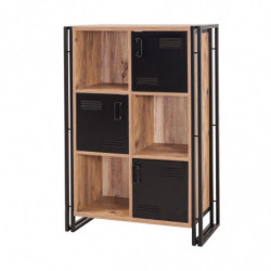Conjunto de muebles de salón Cosmo -TKM.3 pino atlántico negro Practica Hogar
