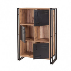 Conjunto de muebles de salón Cosmo -TKM.3 pino atlántico negro Practica Hogar