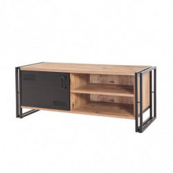 Conjunto de muebles de salón Cosmo -TKM.3 pino atlántico negro Practica Hogar