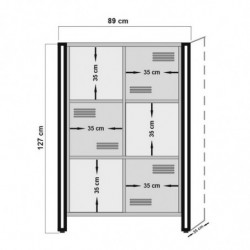 Conjunto de muebles de salón Cosmo -TKM.3 pino atlántico negro Practica Hogar