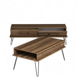 Conjunto de muebles de salón Ekol-nogal Practica Hogar